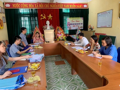 Kiểm tra An toàn thực phẩm bếp ăn trường học trên địa bàn huyện Thiệu Hóa năm 2020